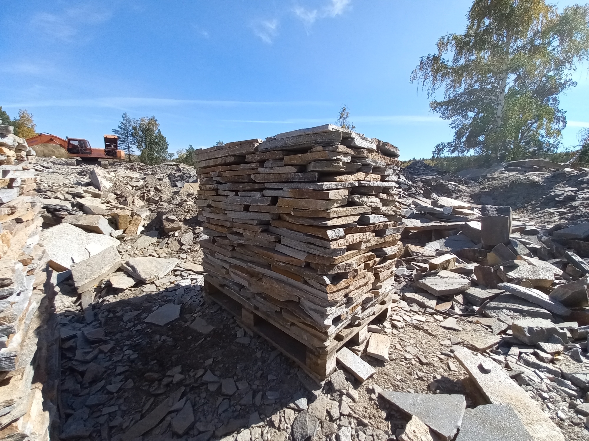 Плитняк златолит серебристый для мощения на бетон купить в Советском