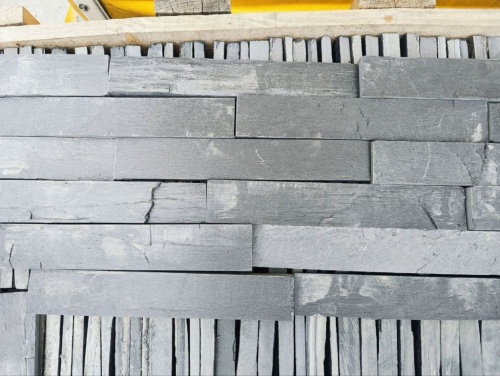 Плитка чёрная из натурального камня фасадная 30 см * 5 см, толщина 7 мм -30 мм купить в Советском