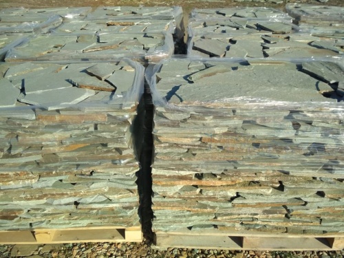 Плитняк златолит зелёный для цоколя, отмостки купить в Советском