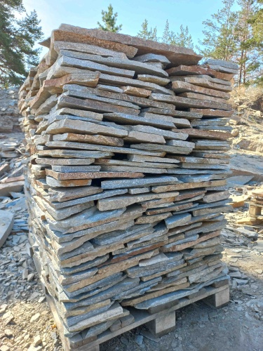 Плитняк златолит серебристый для фасада купить в Советском