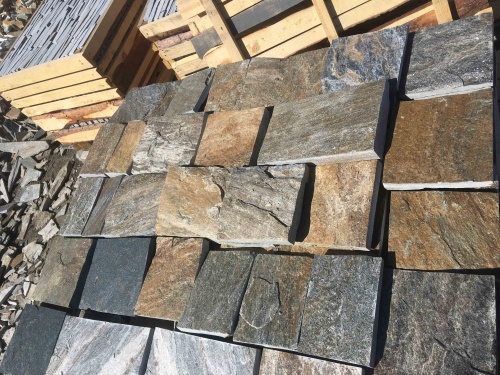 Плитка пилёная златолит Уральский для цоколя, отмостки купить в Советском