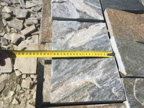 Плитка пилёная златолит Уральский для цоколя, отмостки купить в Советском